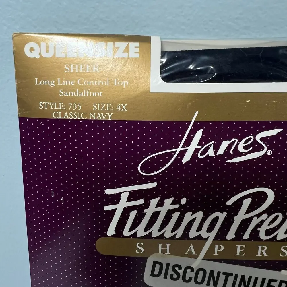 Hanes Fitting Pretty 3 Pair Queensize Size 4X Plus Pantyhose 770 Shapers
